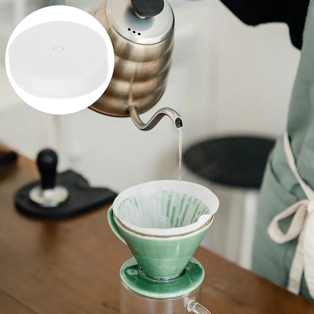 200Pcs Round Coffee Filter Papers Disposable for Drip Coffee Makers Vietnamese Dripper Replacement Screen Milk Tea Filter Paper