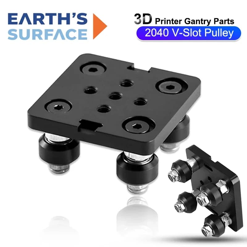 3D Printer Parts for 2040 V-Openbuildd Wheels Gantry Plat Set Special Slide Plate Pulley for 2040 V-Slot Aluminum Alloy Profiles