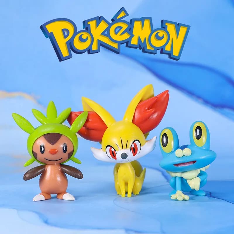 WCT Genuine Bulk Generation 6 Starters: Froakie, Chespin, Fennekin Action Figure Pokemon Model Collectible Toy