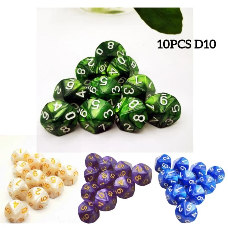 D10 DND 10 Polyhedral Dice Set 10 sided dice games for Dungeons and Dragons RPG MTG Role Playing Table Games