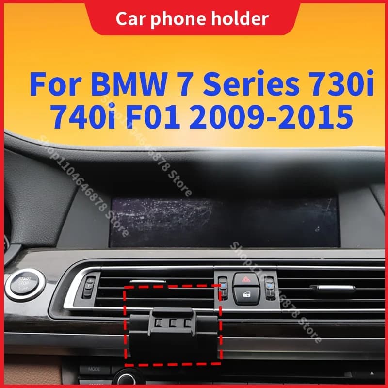 Supporto per telefono per auto per BMW Serie 7 730i 740i F01 2009 2010-2015 Speciale staffa fissa Base di ricarica wireless Accessori interni