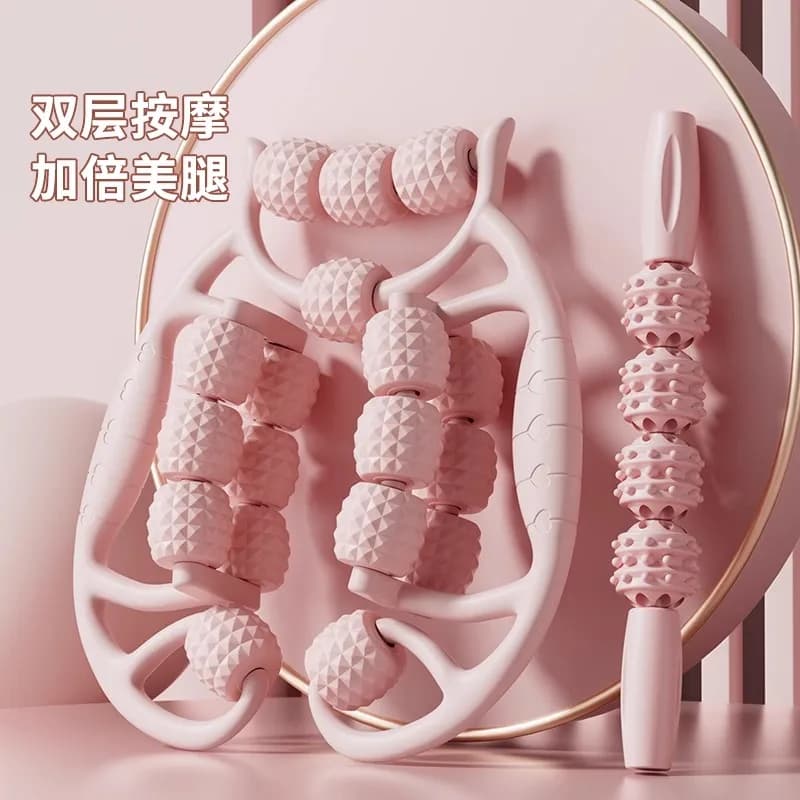 Portable Leg Massage Ring Clip Roller Mace, Handheld Leg Massager For Daily Muscle Relaxation And Stretching Care