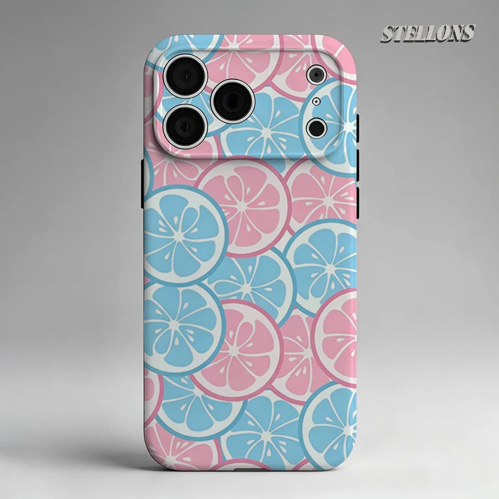 Custodia per telefono Pastel Citrus Pop con supporto magnetico per iPhone 17 16 15 14 13 Pro Max Plus, custodia robusta a strato singolo/doppio