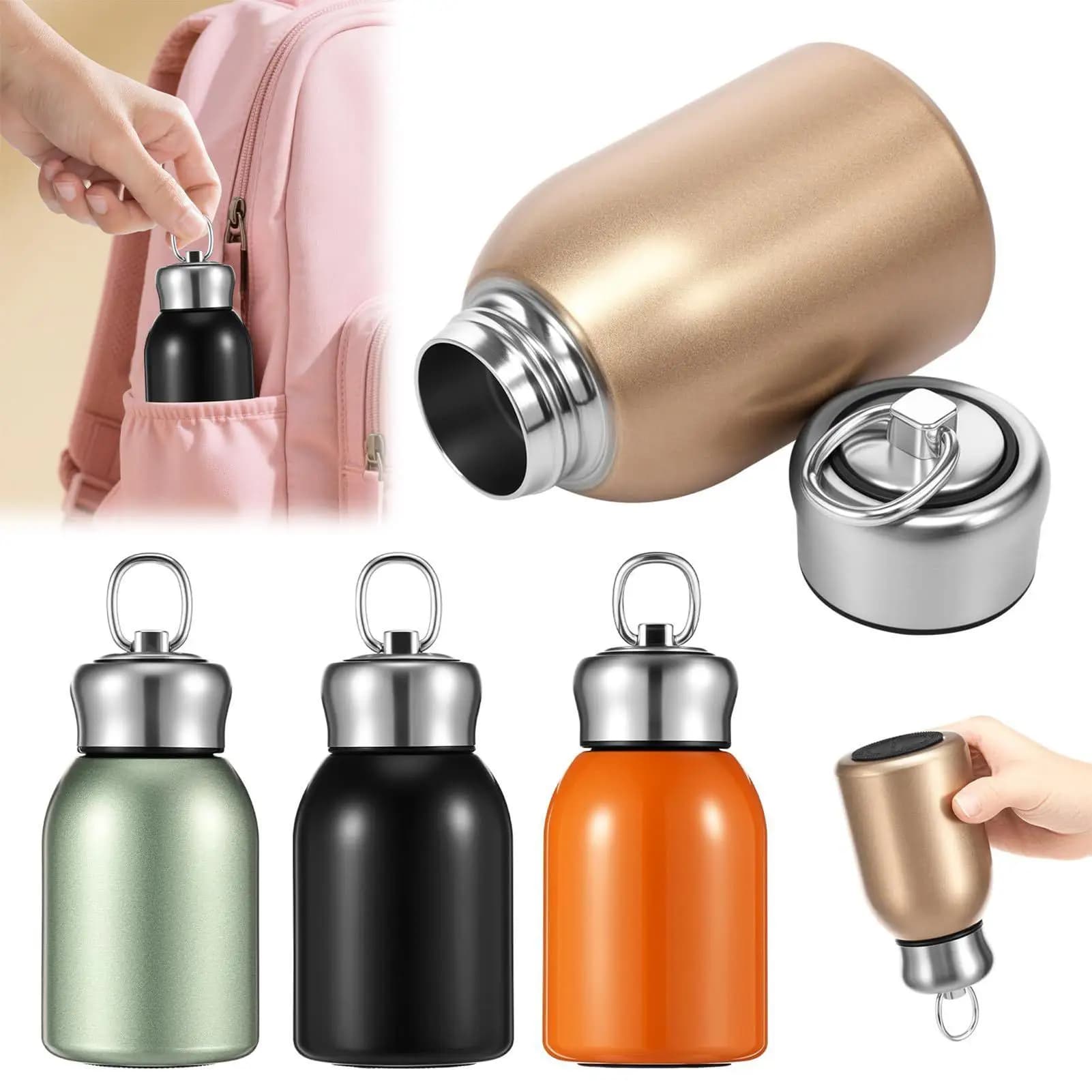 Borraccia termica in acciaio inox, tazza isolata sottovuoto, bottiglia d'acqua in metallo, borraccia per ciclismo, facile da trasportare, mantiene caldo e freddo.