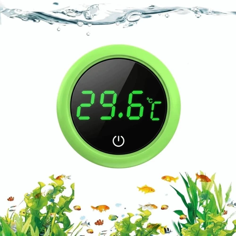 Termometro per acquario autoadesivo con display a LED, termometro digitale per acquario con controllo della temperatura, schermo grande