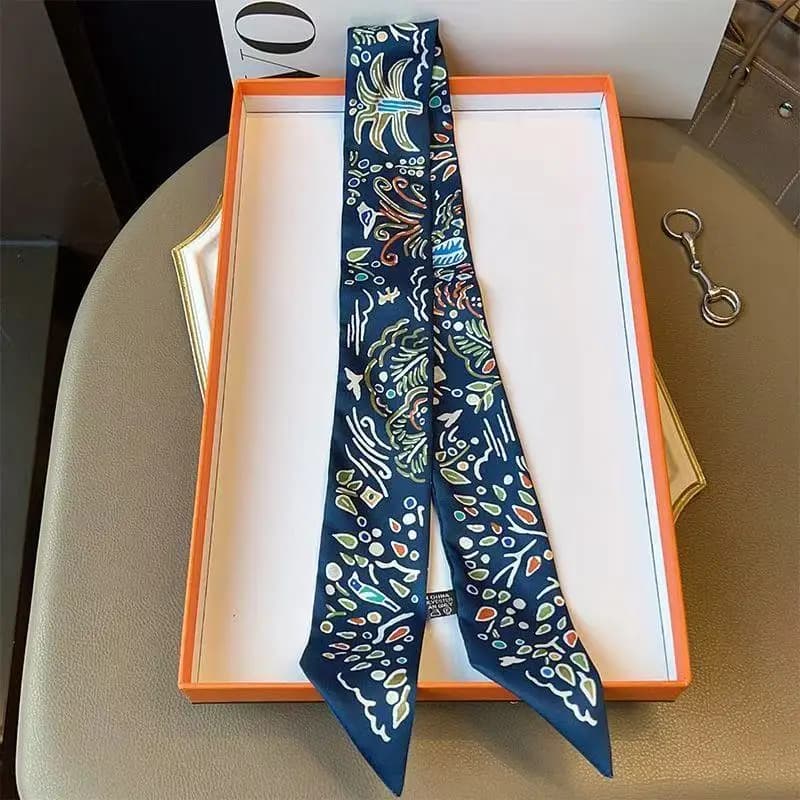 Versatile multifunzionale delle donne twill nastro cravatta borsa manico nastro fascia vendita calda piccola sciarpa sciarpa di seta 5 * 90 cm