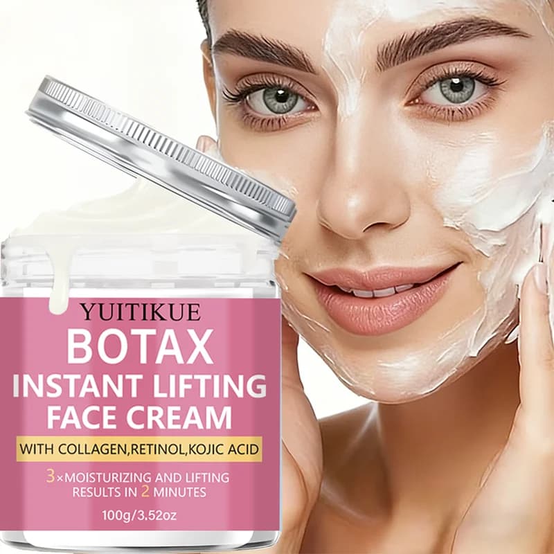 YUITIKUE BOTAX Crema Viso Istantanea 2 Minuti 3X Idratante con Collagene Retinolo Acido Cogico - Effetto Lifting Istantaneo 100g