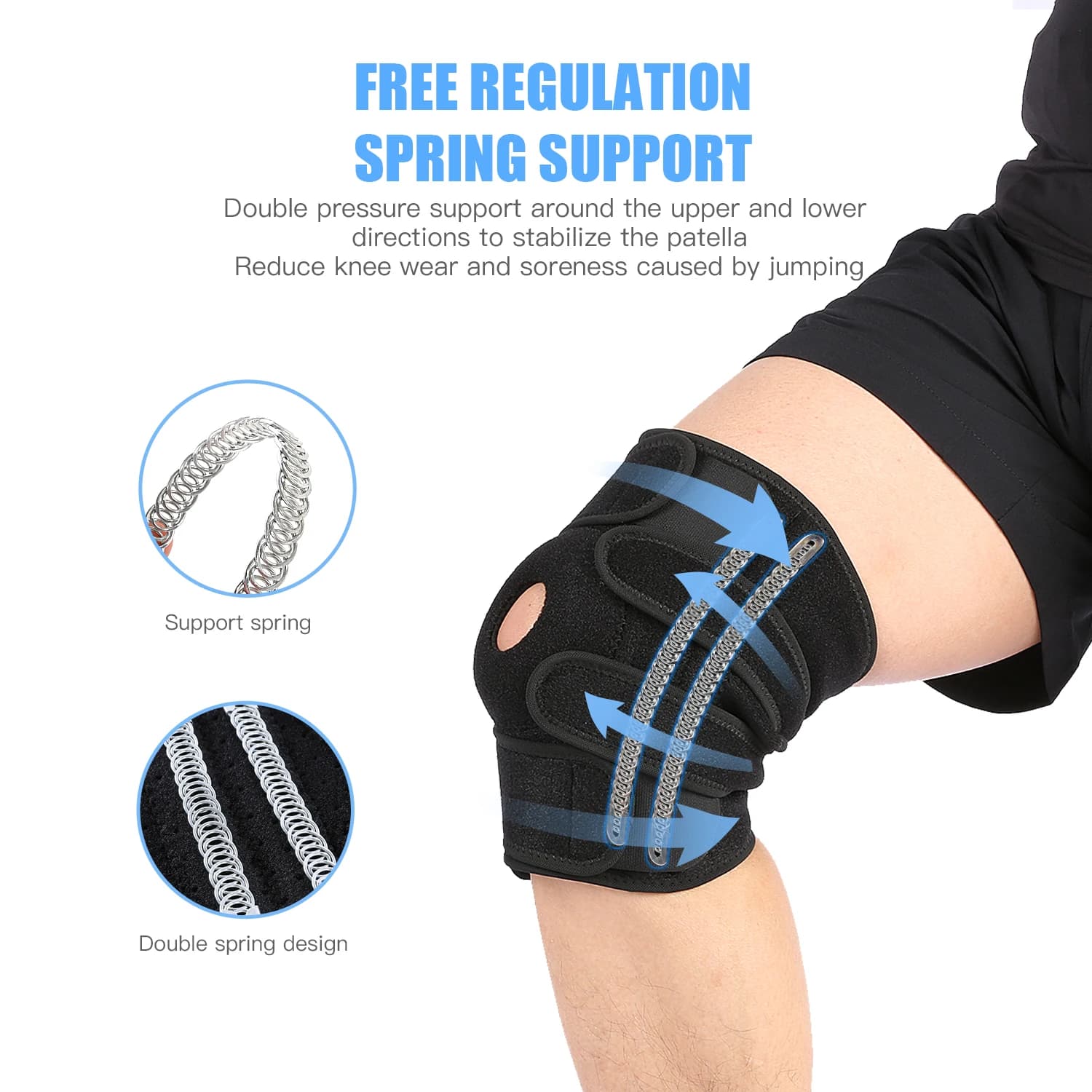 1 pcs knee support fitness waist belt rotula elastic strap sports knee brace protective band for football sports knee brace