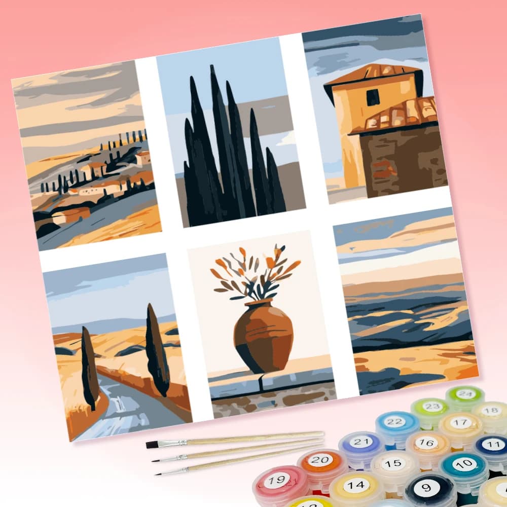 Painting By Numbers Desert houses and for 15x20cm Mini kit Acrylic Paint Canvas Dropshipping Portrait Family Children Photo Gift