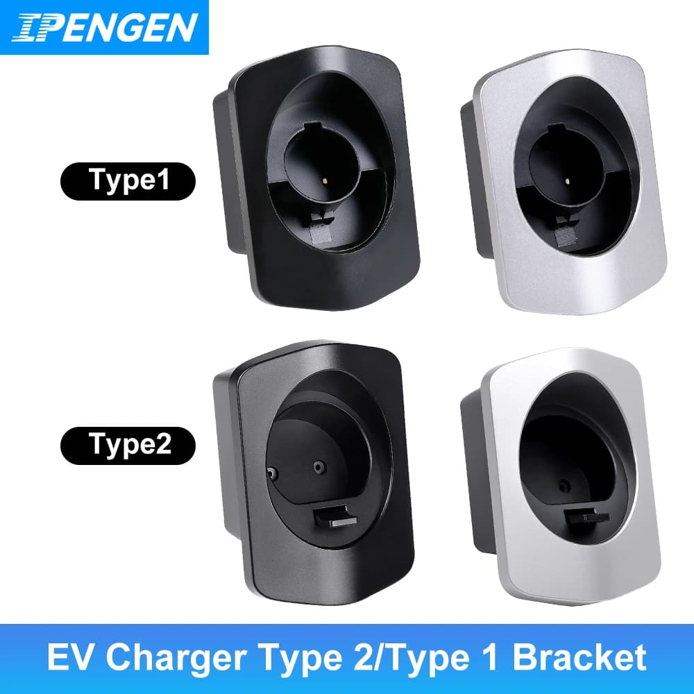 IPENGEN EV Battery charger support for type 2/type 1 j1772 Connector socket Extra protection Wallbox Charging cable bracket for electric car