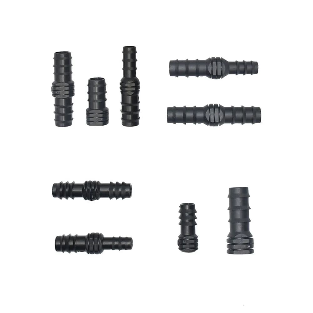 100 Pieces Plastic Fittings PE 16/20/25mm, T Connectors, Elbow, Carpet, Straight for PE Pipes, for Garden and Farm Irrigation