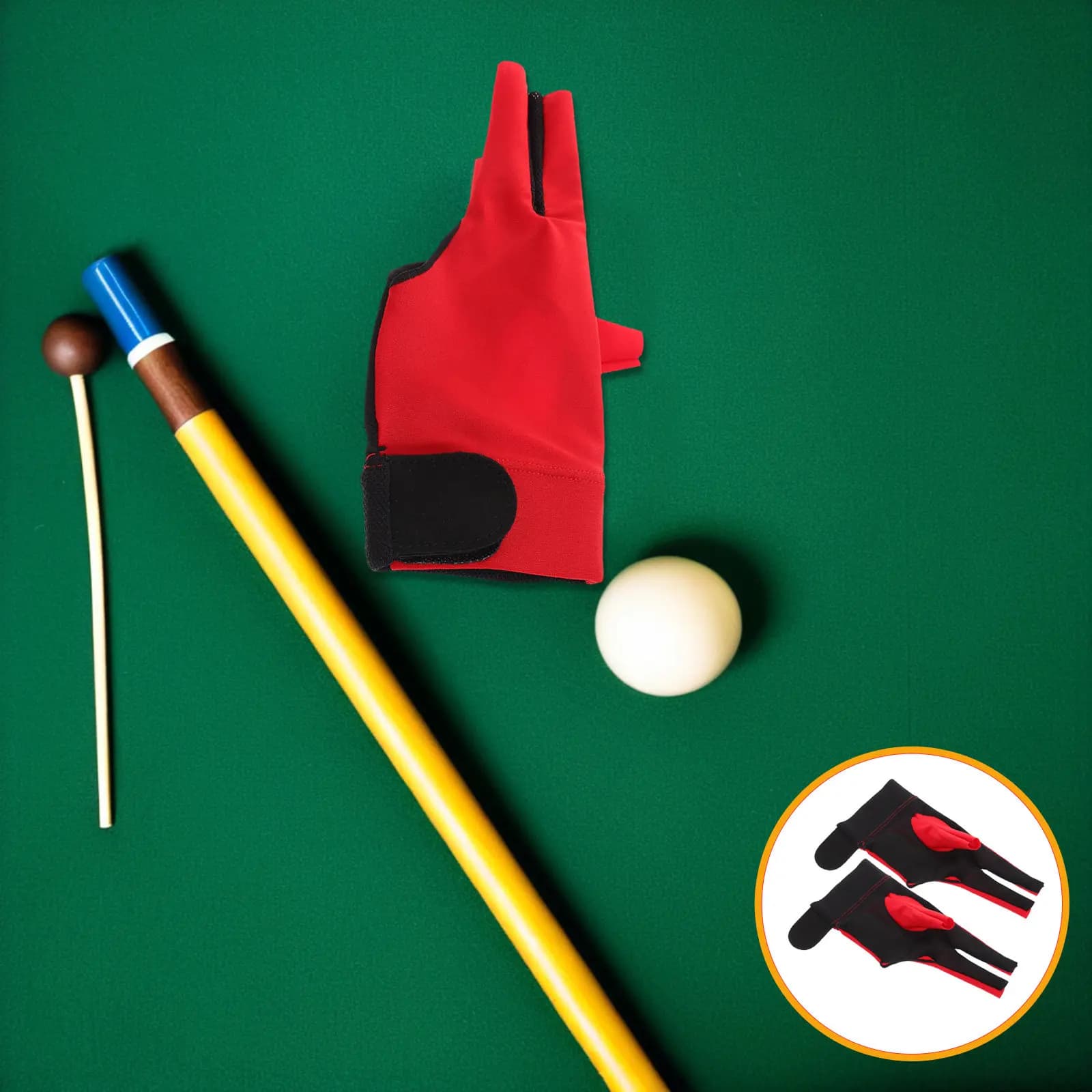 1Pair Three Finger Billiard Gloves Breathable Mesh Design for Enhanced Grip Stability Precision Control Pool Snooker Cue Sports