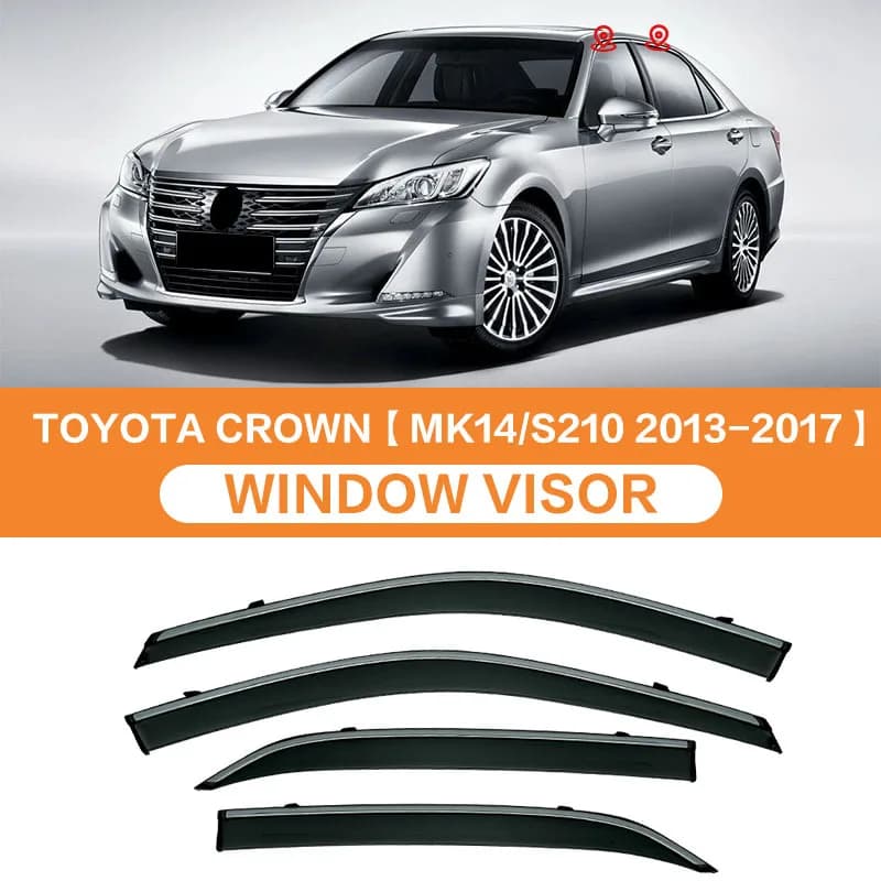 Per Toyota CROWN 2005-2012: Deflettori Parasole per Finestrini Auto, Protezione da Pioggia e Sole, Accessori Auto