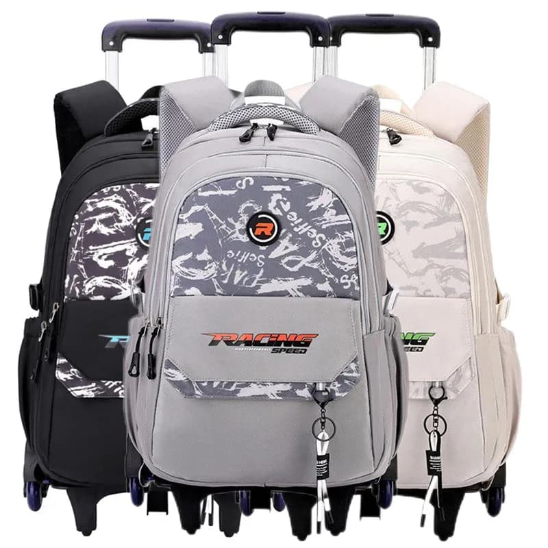 Zaino con ruote Ragazzi Mochilas Escolares Ragazze BookBag Bagagli per bambini Zaino Trolley Zaino su ruote Borsa da viaggio elementare