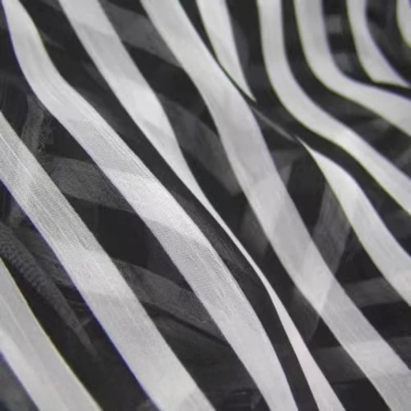 Stampa in tessuto per tende in chiffon a righe per camicetta da sposa, sciarpa, abito, materiale, designer, decorazione di sfondo fai da te, forniture artigianali