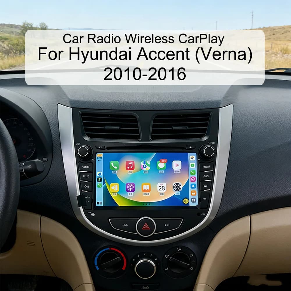 Autoradio FYT7870 Octa Core da 7 pollici per Hyundai Accent Verna 2010-2016 IPS Wireless CarPlay Android Auto 4G WiFi GPS Navigazione