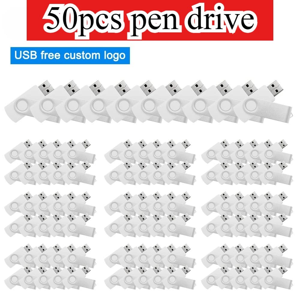 50 Pz/lotto Colore USB 2.0 Chiavetta USB 8GB 16GB 32GB 64GB Chiavetta USB Pen Drive 1GB 2GB 4GB Pendrive per Smart Phone/PC Personalizzato