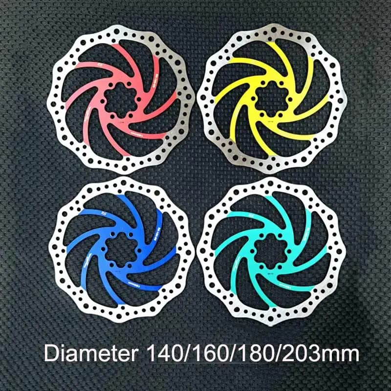 Disco freno colorato per mountain bike Rotore freno idraulico in acciaio inossidabile Accessori MTB 140 160 180 203mm Dischi freni per bicicletta