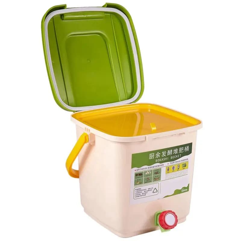 BMBY-3X 12L Compost Bin Recycle Composter Aerated Compost Bin PP Organic Homemade Trash Can Bucket