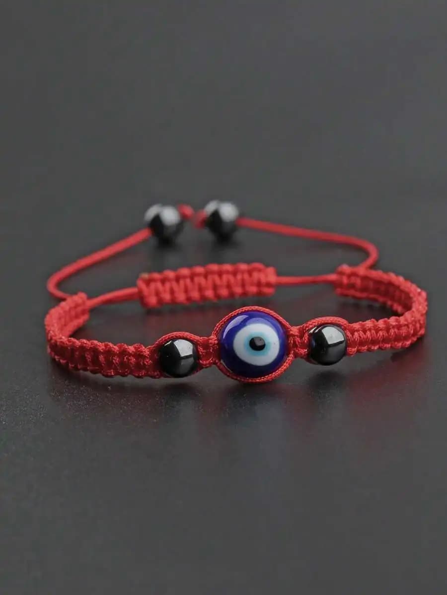 Fashionable and Popular 1pc Boho Evil Eye Detail Bead Decor String Bracelet For Men For Daily Decoration for Jewelry Gift and fo