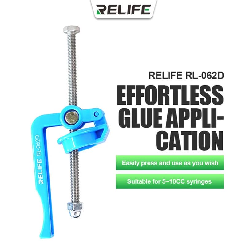 RELIFE RL-062D glue plate Application for welding oil syringe 5~10CC, welding paste, UV welding mask oil, manual glue tool