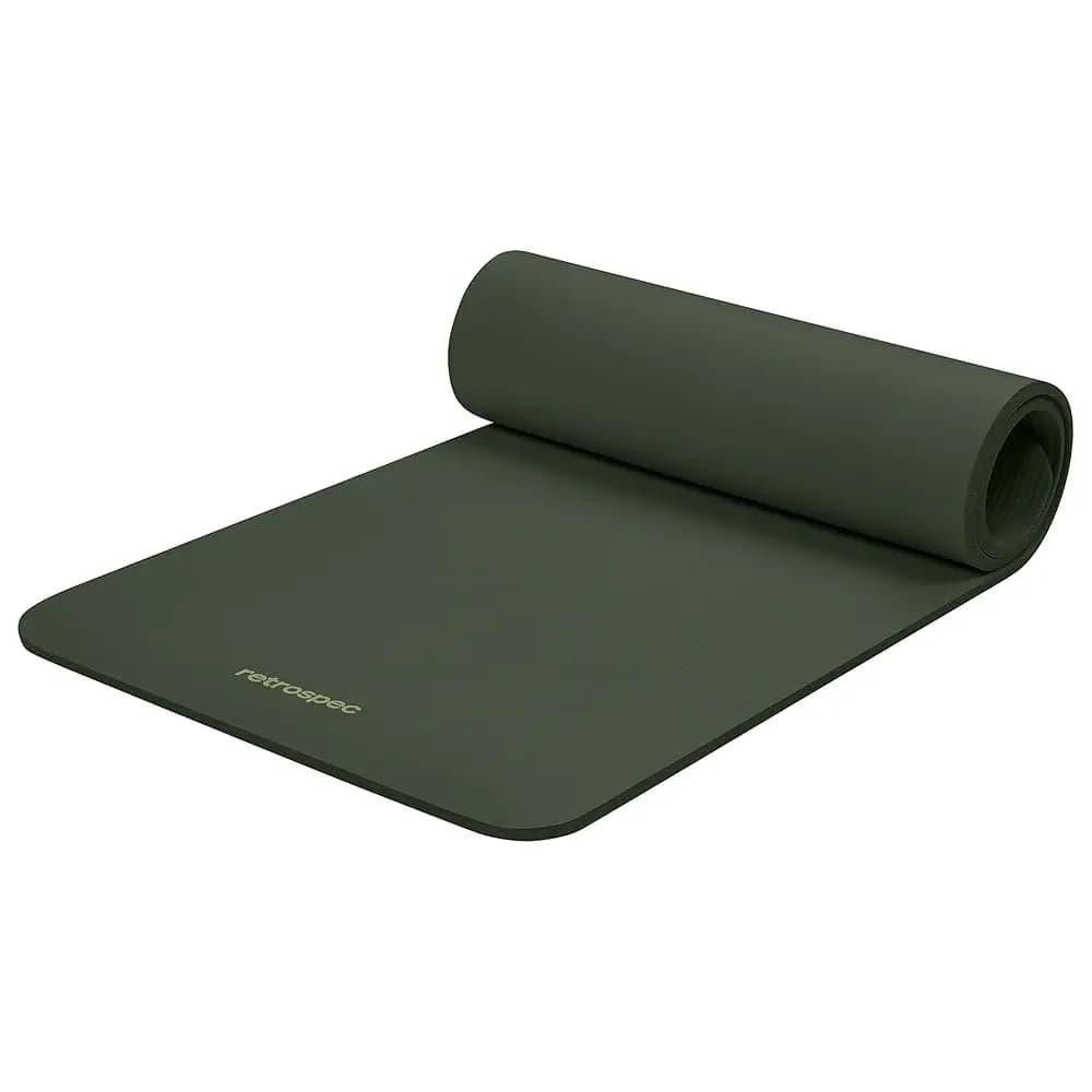 Tappetino da yoga Solana spesso 1/2 pollice, antiscivolo, con cinturino in nylon - Tappetino per esercizi da 72x24 pollici per pilates, stretching e fitness