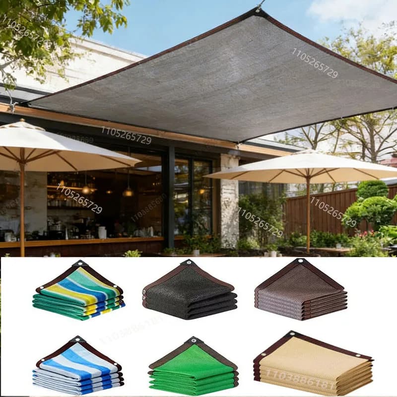 Rete ombreggiante per giardino esterno, terrazza, campeggio, protezione UV, tessuto solare in HDPE