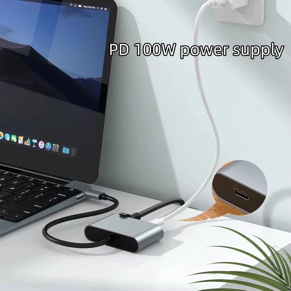 Adattatore USB C HUB da tipo C a 2,5G Ethernet con porta PD100W Scheda di rete Gigabit da USB da 3,2 a 2,5 Gbps per laptop MacBook Pro