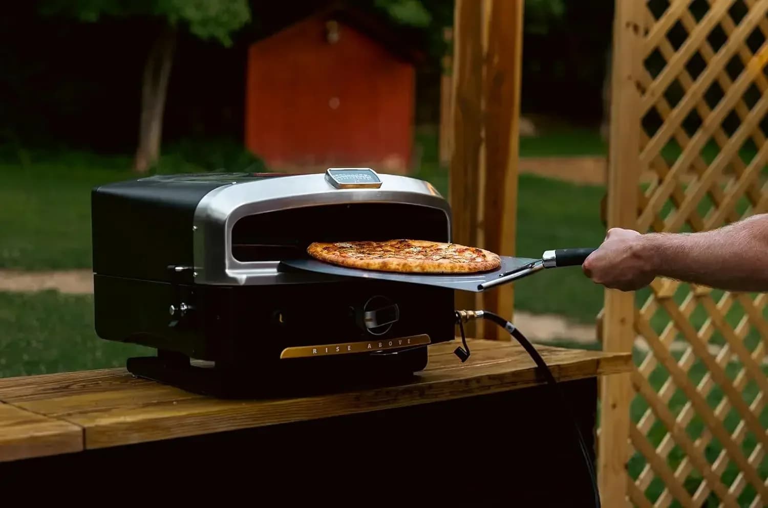 tt 16 Forno per pizza da esterno a gas propano con pietra di cottura rotante | Apparecchio portatile per tutte le cucine