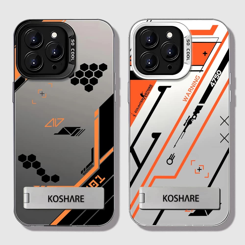 Gioco caldo Counter Strike CS GO Cassa del telefono per iPhone 16 15 14 13 12 11 Pro Max X XR XSMAX 8 7 Plus Cover posteriore con supporto