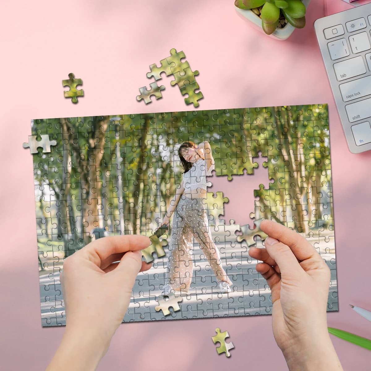 35/300/500/1000pcs Personalized Custom Photo Puzzle photo Gift For Holiday Party Wedding Birthday Valentine's Day Mother's Day