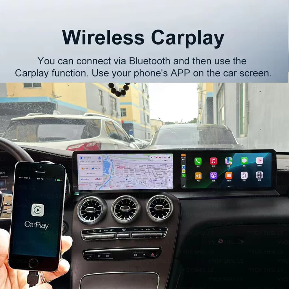 Dual Screen For Mercedes Benz CLA GLA A C Class 2013-2018 Car Stereo Multimedia Player GPS Navigation Auto Radio Carplay Copilot