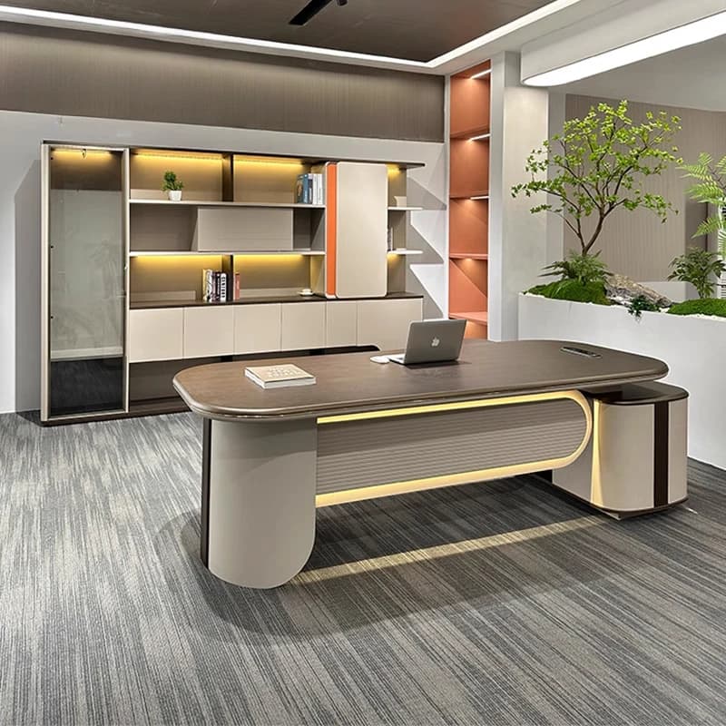 Tavoli di design da lavoro Lampada estetica Cabinent Modern Organizer Scrivanie da ufficio Cassetti bianchi Executive Escritorio Home Office