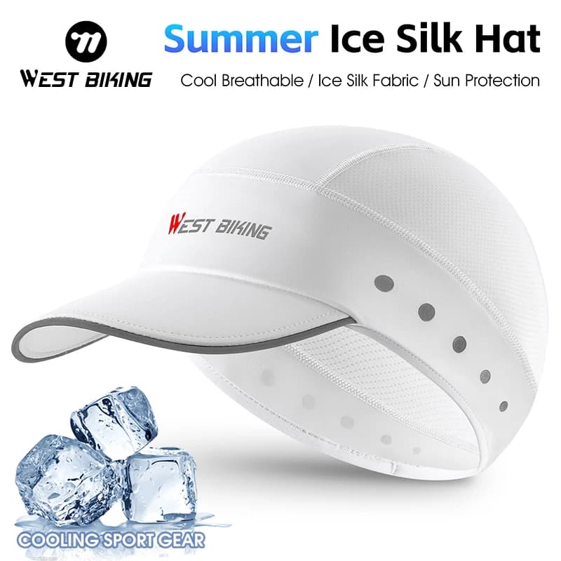 WEST BIKING Summer Cycling Caps visiera parasole protezione UV modello viso sorridente casco riflettente cappelli interni Cooling Sport Gear