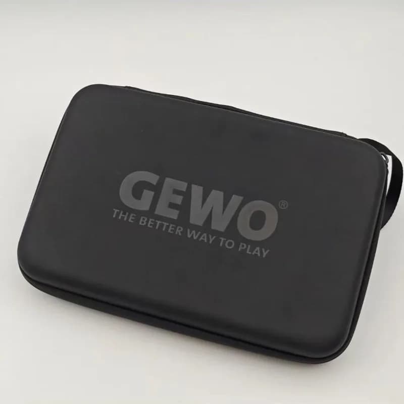 GEWO Professional Square Ping Pong Rack Pad Hard Case for Portable and Durable Sports