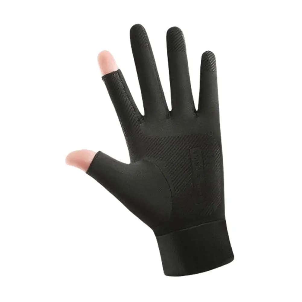 Men's Summer Fishing Gloves Anti-slip Solar Protection Gloves in Ice Silk Gloves Open Air Sports Motorcycle Cycling Anti-UV L4E2