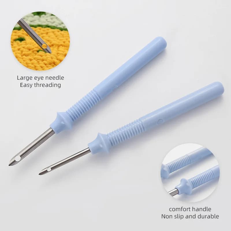 1pc 3.5mm/5mm Punch Needle Embroidery Stitching Needles DIY Craft Tool Practical Threader Guide Sewing Supplies
