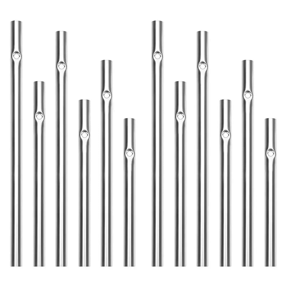 12Pcs Wind Chime Tubes DIY Material for Making Hanging Wind Chimes Outdoor Indoor Decor Temple Bell Style Metal Chime