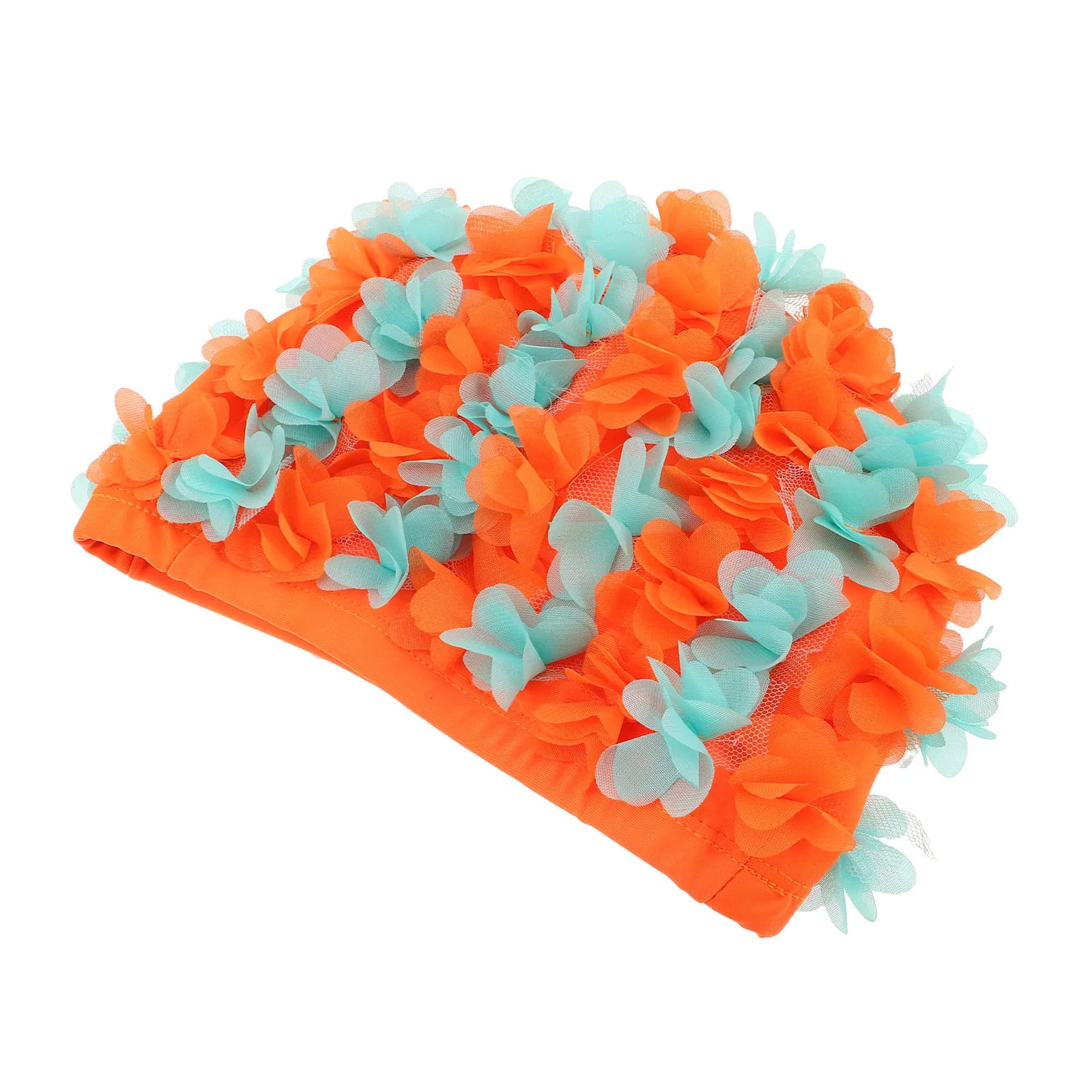 Cuffia da Nuoto Floreale per Donne, Elastica in Nylon per Capelli Lunghi, Protezione per Capelli per Piscina e Spiaggia