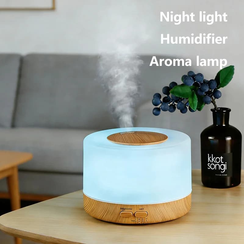 700ml Wood Grain Aromatherapy Humidifier Intelligent Home Aromatherapy Diffuser Aromatherapy Humidifier Soothing LED Lights 2026