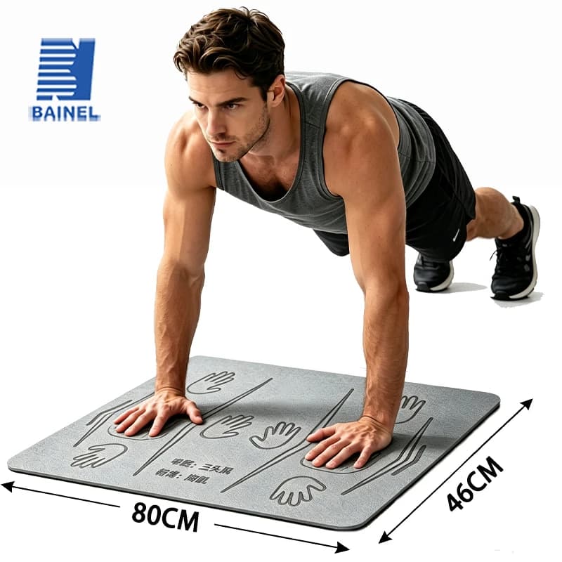 Multi-functional Push Up Mat 80×46cm Double Sided Non Slip TPE Exercise Mat for Yoga Plank Training