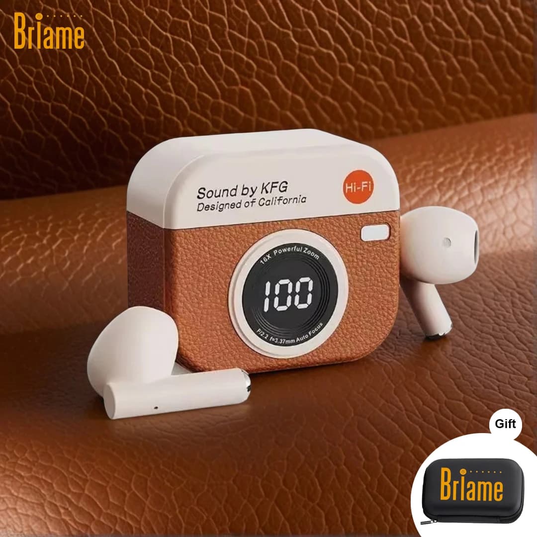 Briame Cuffie wireless Bluetooth Alimentazione Display digitale a LED Auricolari Endurance Cuffie da gioco HiFi Auricolari sportivi da gioco