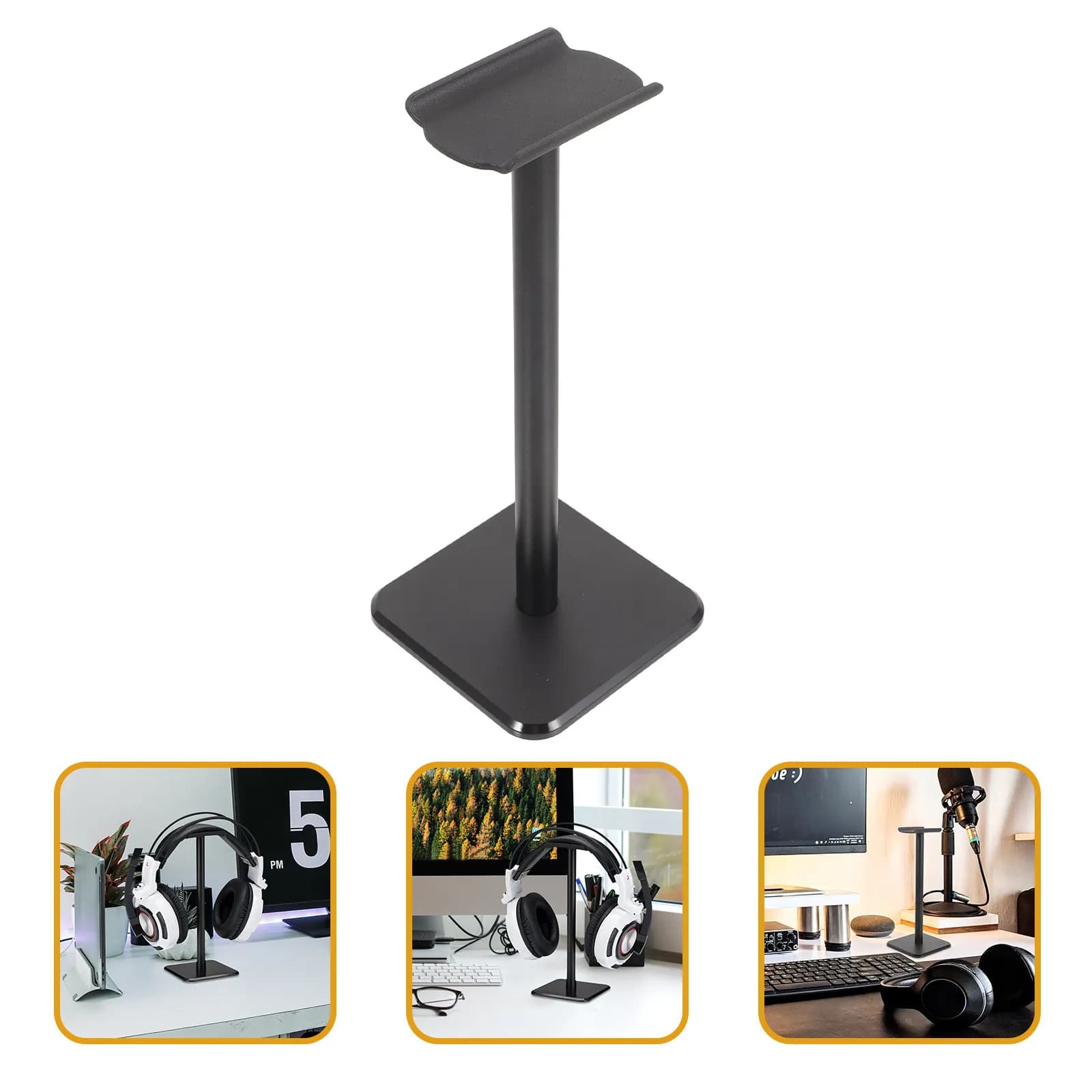 Headset Holder Weighed Stable Headphone Stand for Desktop Gaming Headphone Display Rack Accessory Headset Holders