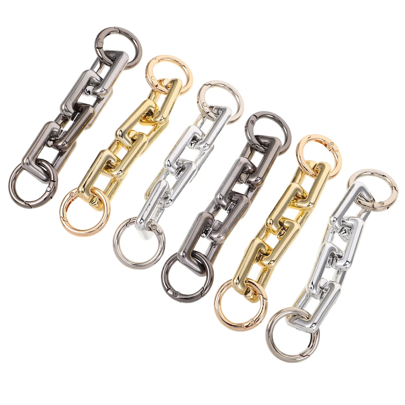 6Pcs Acrylic Bag Chain Extender Adjustable Purse Extender Short Chain for Handbag Wallet Clutch Tote Crossbody Shoulder Strap