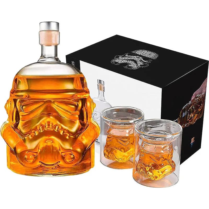 650ml Creativo Storm Trooper Decanter Soldato Bianco Brocca di vetro Bottiglia di liquore Whisky Vino Brandy Scotch Bourbon Vodka Decanter