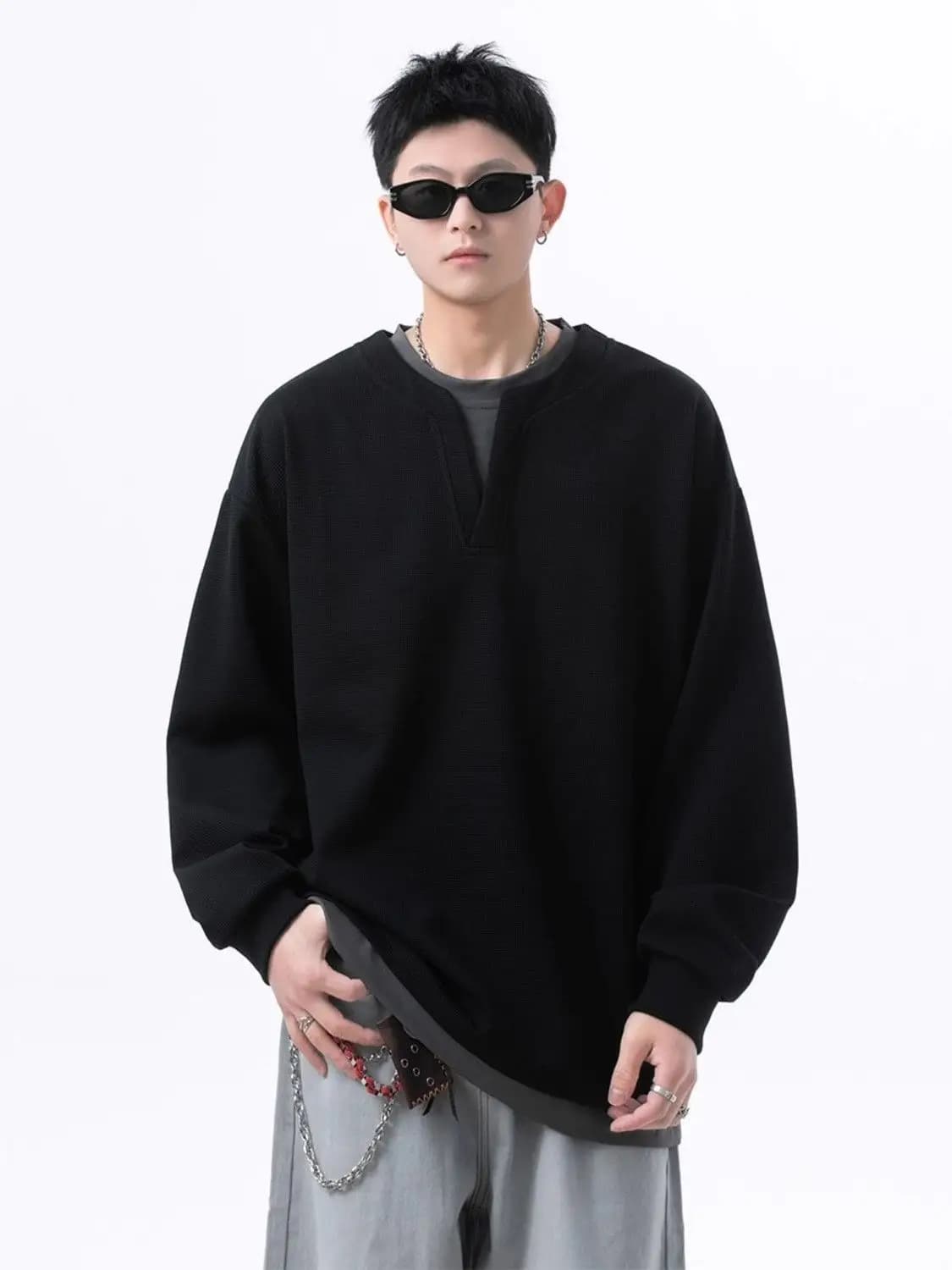 Felpe con Zip Senza Cappuccio da Uomo, Stile Coreano Kpop, Moda Giovanile Trendy, Streetwear Cool e Moderno, Top Casual Alla Moda e Popolare