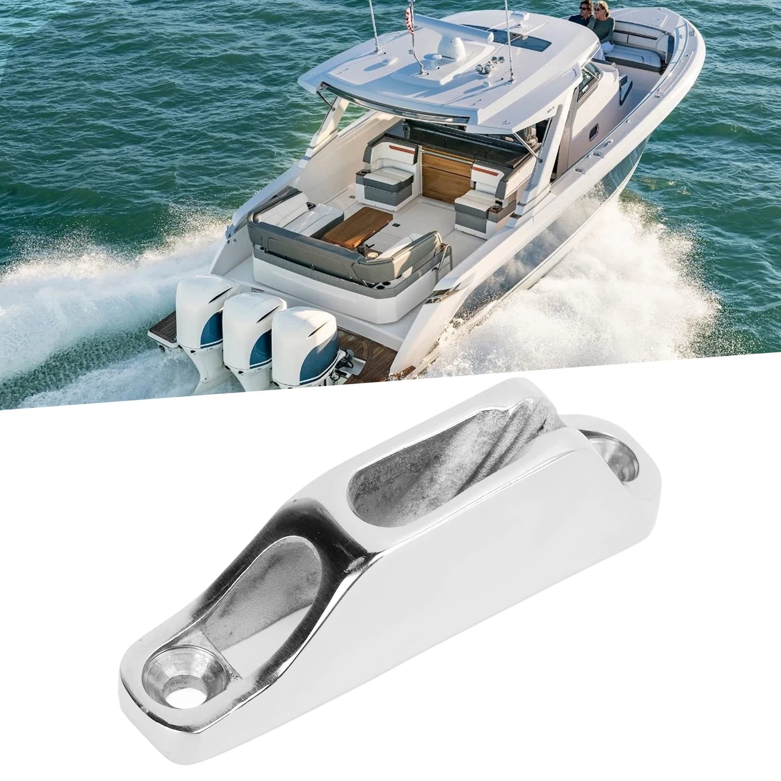 Cleats for Boat Boat Rope Clam Cleat 18x80mm Hardware Marine Grade 316 Stainless Steel Boat Cleat for Ship Kayak Accessories