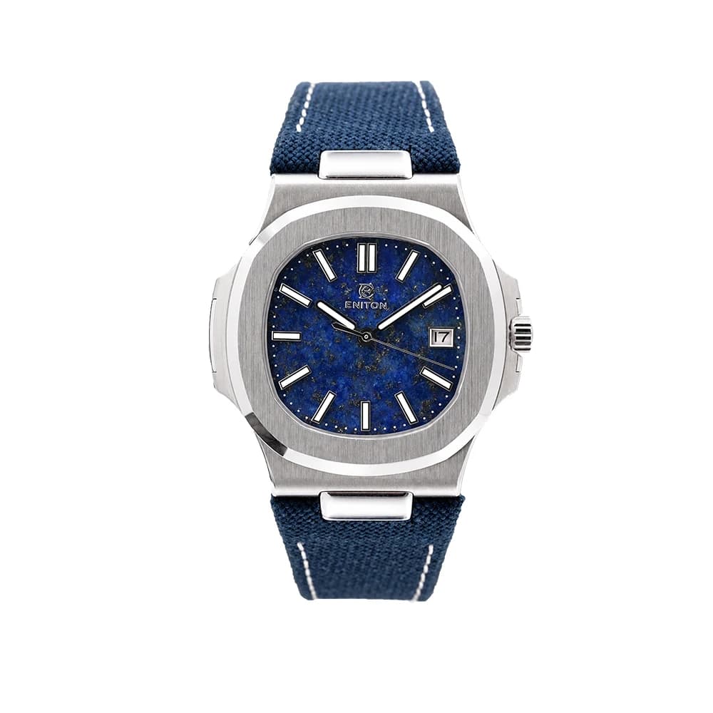 ENITON 38mm Stone Dial Composite Knit Strap Mechanical Watches Stainless Steel 316L 9015 Movement 5ATM Unique Business Men Watch