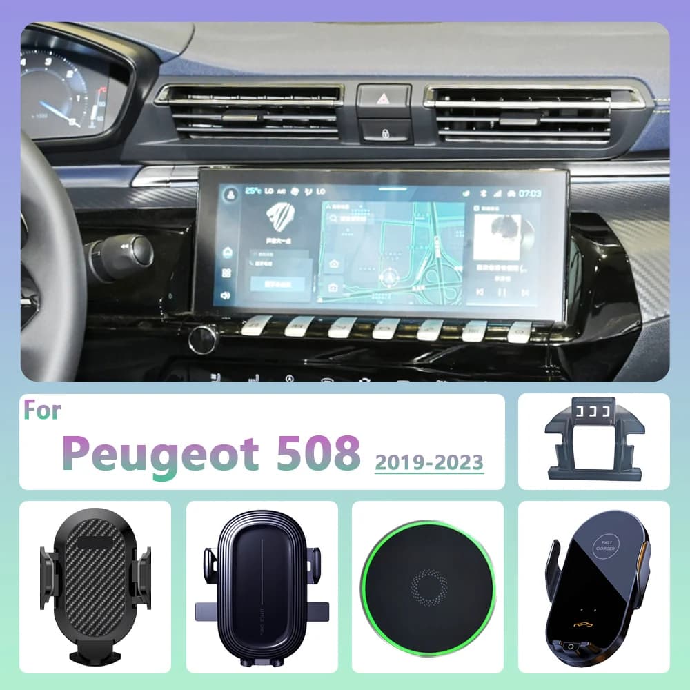 Per Peugeot 508 2019 2020 2021- 2023 supporto per telefono da auto ricarica Wireless supporto per telefono magnetico accessori per supporto Magsafe per auto