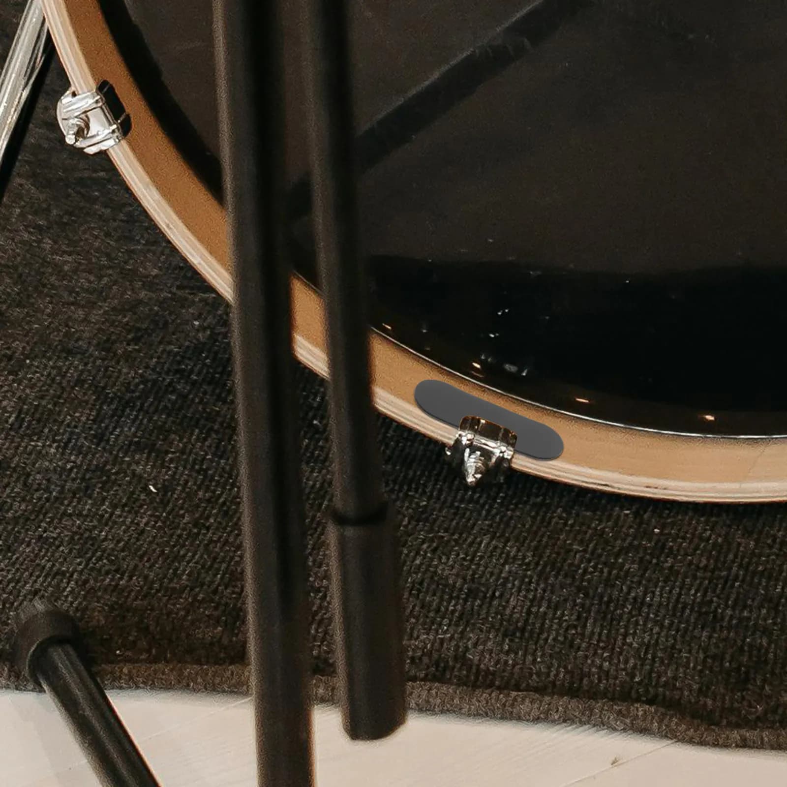 2 Pezzi Patch in Silicone Antiscivolo per Pelle Batteria, Protezione per Kick Drum, Pad di Ricambio per Pedale Bass Drum, Protezione per Pelle Batteria